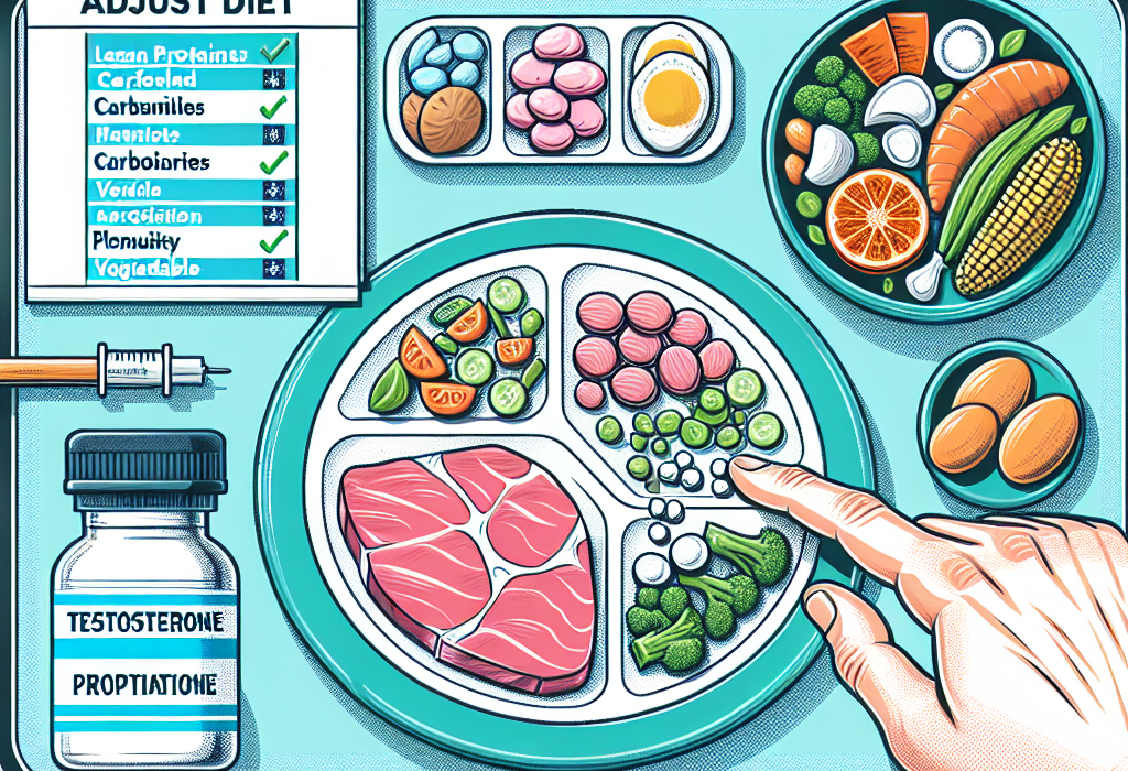 Cómo ajustar la dieta con Propionato de testosterona para definición
