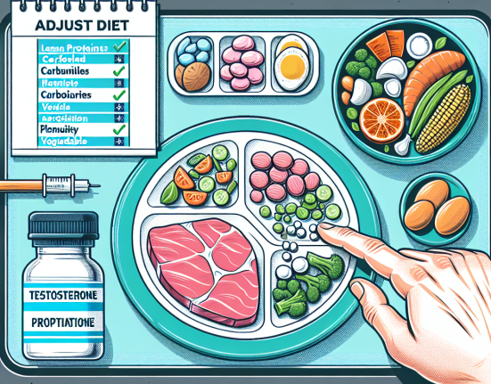 Cómo ajustar la dieta con Propionato de testosterona para definición