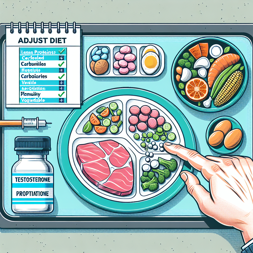 Cómo ajustar la dieta con Propionato de testosterona para definición