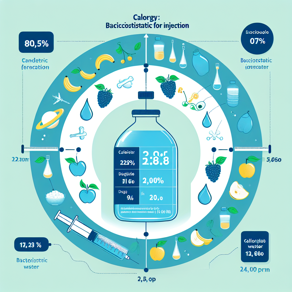 ¿Cuántas calorías extra consumir con Agua bacteriostática para inyección?